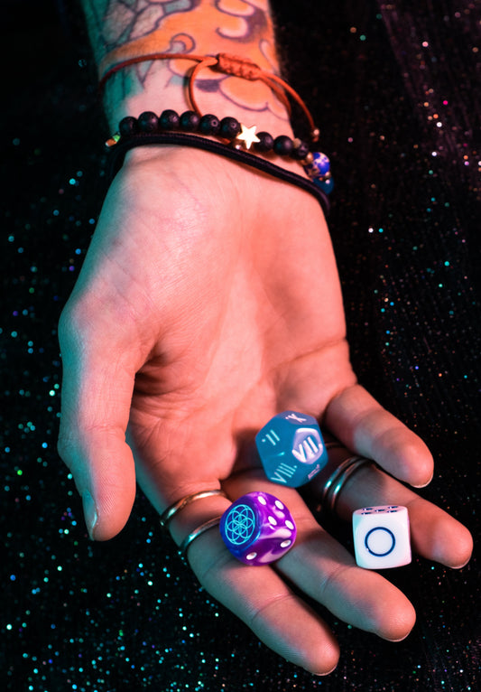 Anthromancer Dice Set – The Fool, The Fox, and The Zodiac